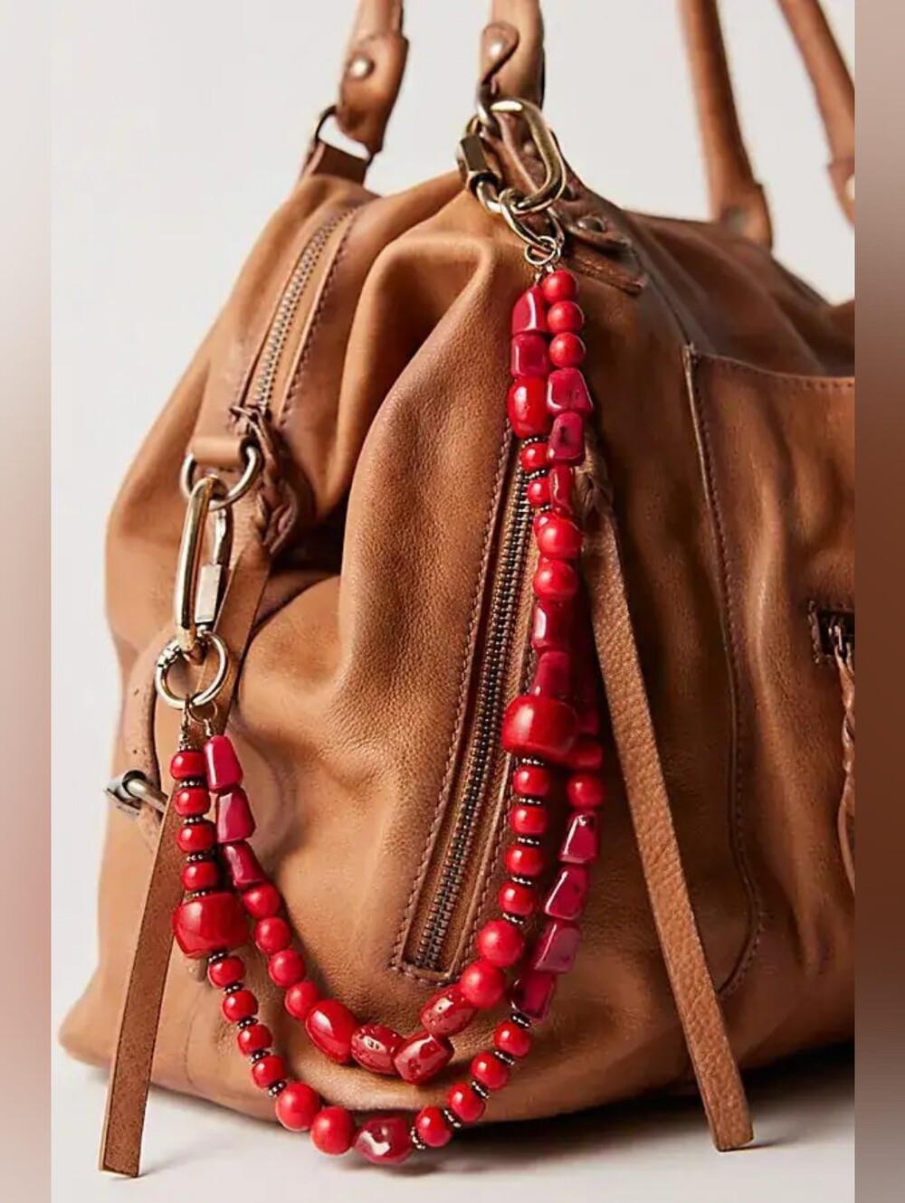 NWOT Free People Prismatic Swag Beaded Bag Charm 🌙
